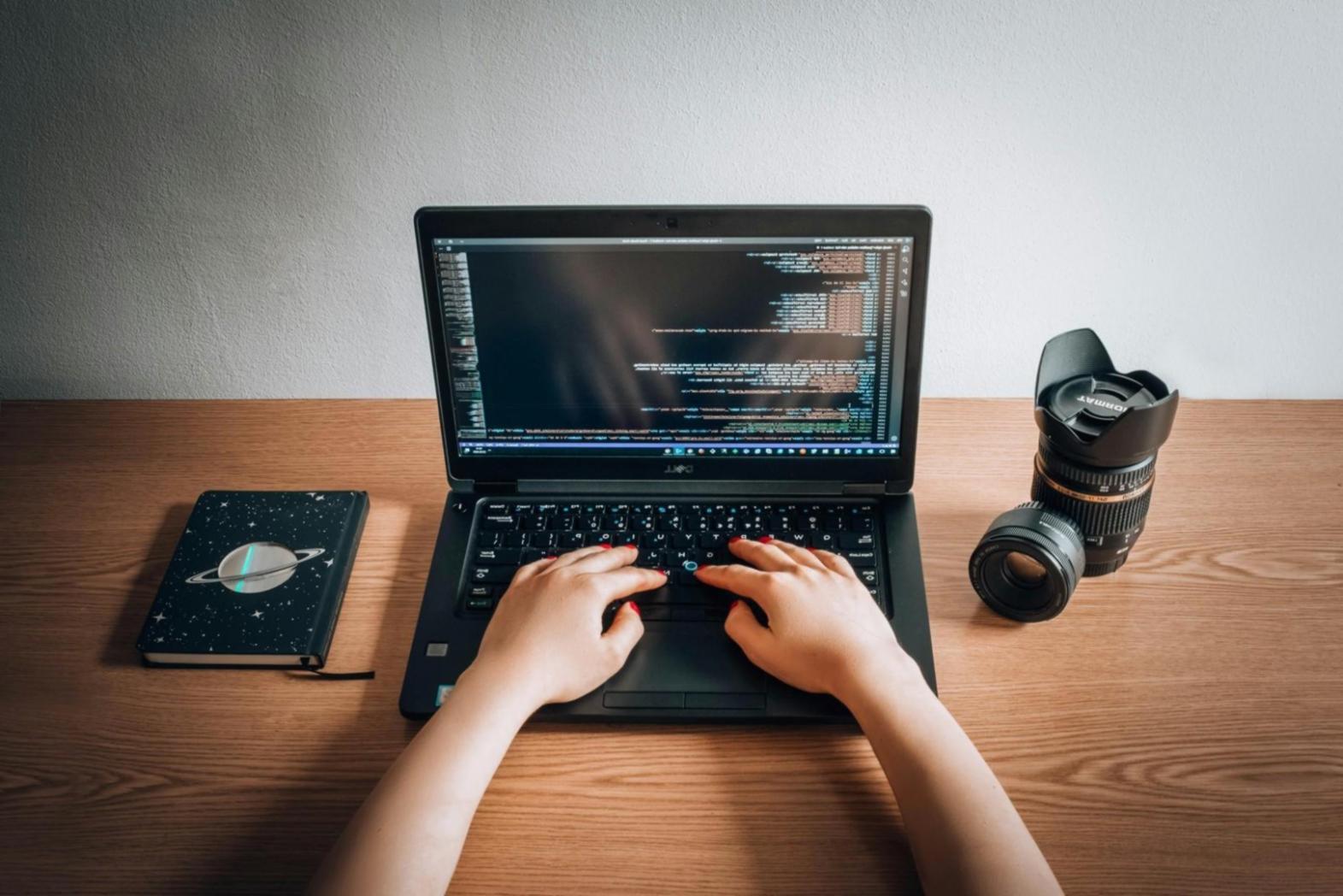 Mobile app maintenance workflow showing code review and testing processes